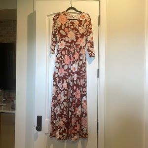Floral Fall Maxi Dress